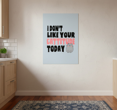 Poster keuken let op je houding grap - TenStickers
