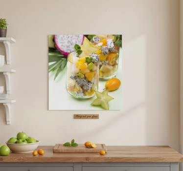 Poster keuken mango en groene glazen - TenStickers