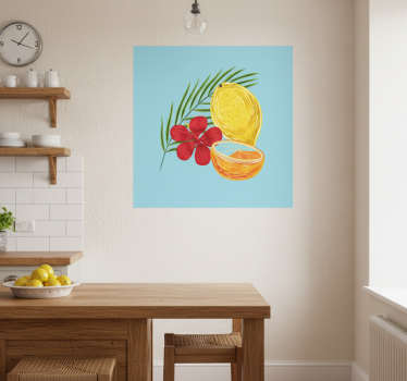 Poster keuken pastel citroenen fruit ontwerp - TenStickers
