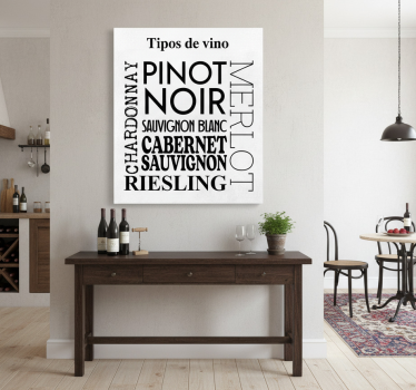 Poster keuken soorten wijn - TenStickers