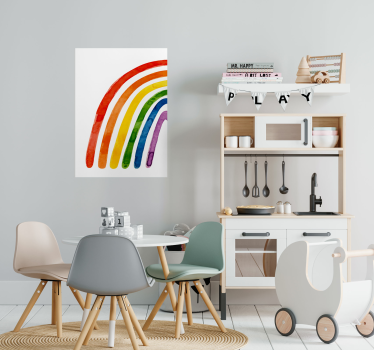 Waterverf gekleurd regenboog poster - TenStickers