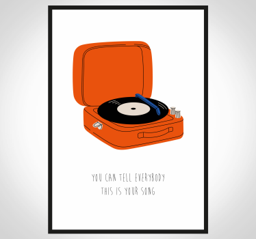 Poster this is your song platenspeler - TenStickers