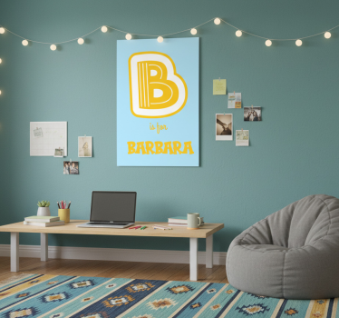 Poster tienerkamer alfabetische personalisatie - TenStickers