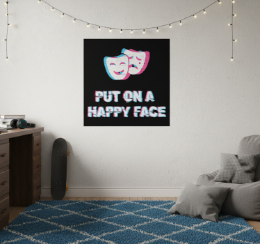 Poster tienerkamer blije gezichtsuitdrukking - TenStickers