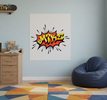 Poster tienerkamer comic lettering stijl - TenStickers