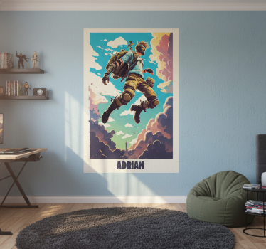 Poster tienerkamer episch karakter met naam - TenStickers