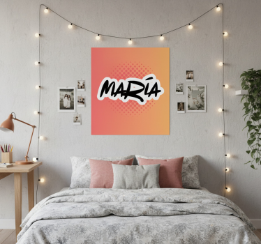 Poster tienerkamer gepersonaliseerde naam kunst - TenStickers