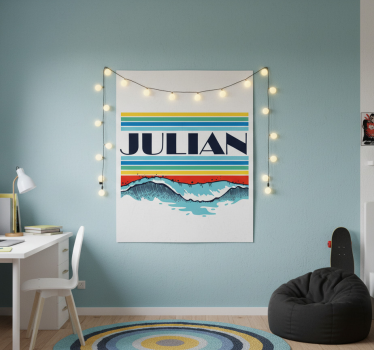 Poster tienerkamer gepersonaliseerde zeegezicht - TenStickers