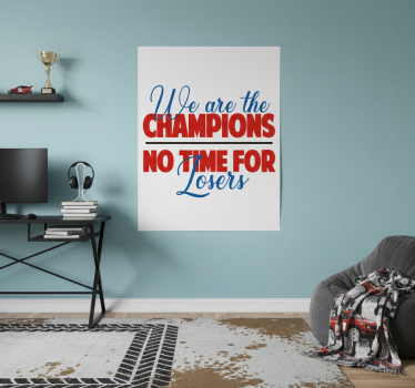 Poster tienerkamer kampioenen rallygeest - TenStickers