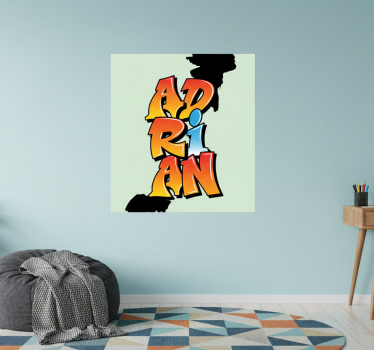 Poster tienerkamer kleurrijke naam kunst - TenStickers
