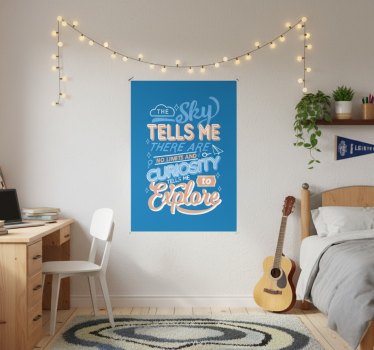 Poster tienerkamer nieuwsgierigheid citaat - TenStickers