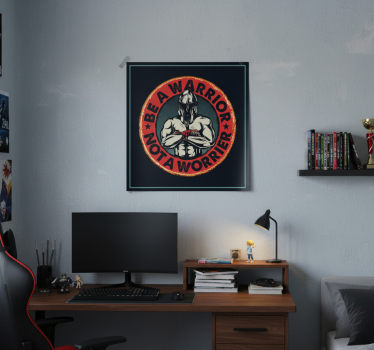 Poster tienerkamer quote - wees een krijger geen zorgenmaker - TenStickers