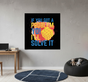 Poster tienerkamer rubik's cube quote - TenStickers
