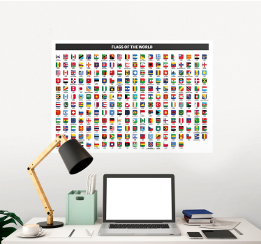 Poster vlaggen van de wereld - TenStickers