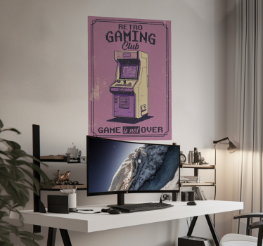 Retro Gaming Club poster tienerkamer - TenStickers