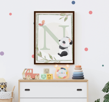 Schattige panda poster kinderkamer - TenStickers