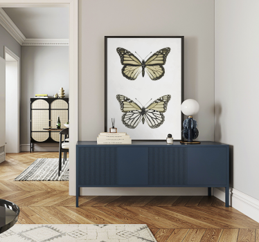 Vintage poster twee vlinders - TenStickers