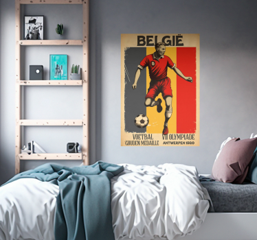 Vintage voetbal poster - TenStickers