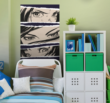 Anime psoter vrouwen ogen - TenStickers