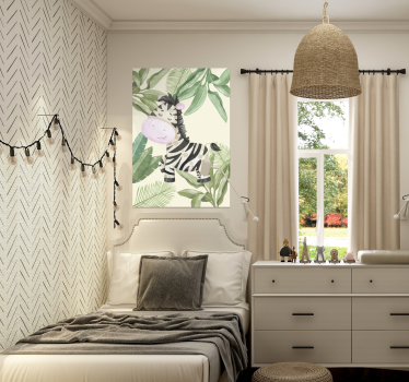Jungle zebra poster - TenStickers