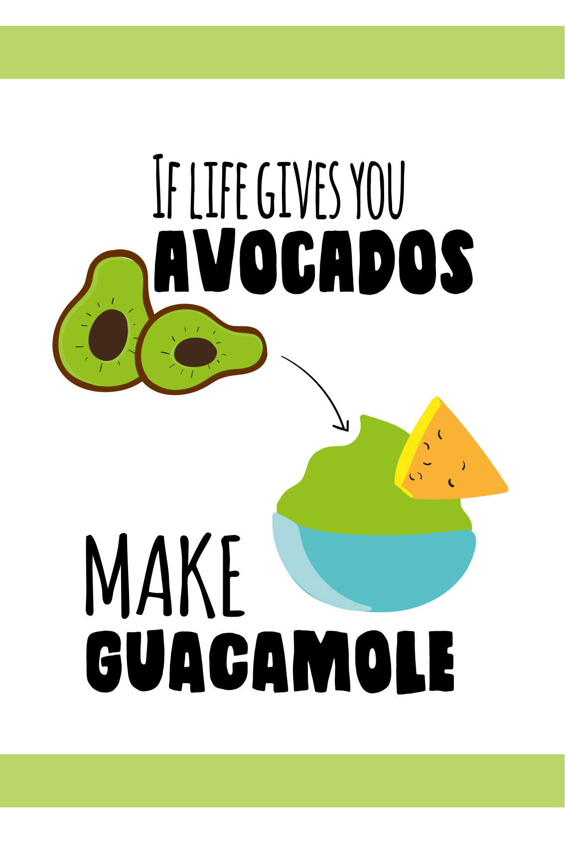 Poster keuken grappige avocado woordspeling - TenStickers