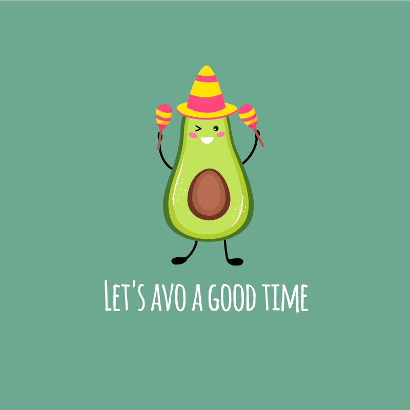 Poster keuken grappige quote met avocado's - TenStickers
