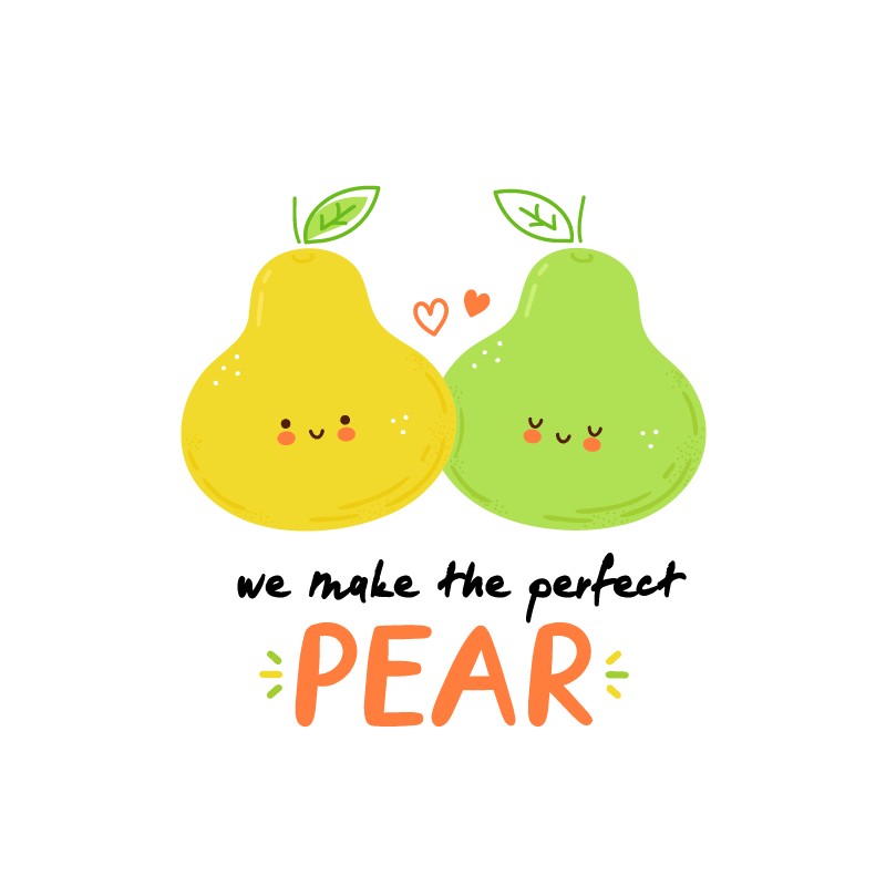Poster keuken grappige quote met peren - TenStickers