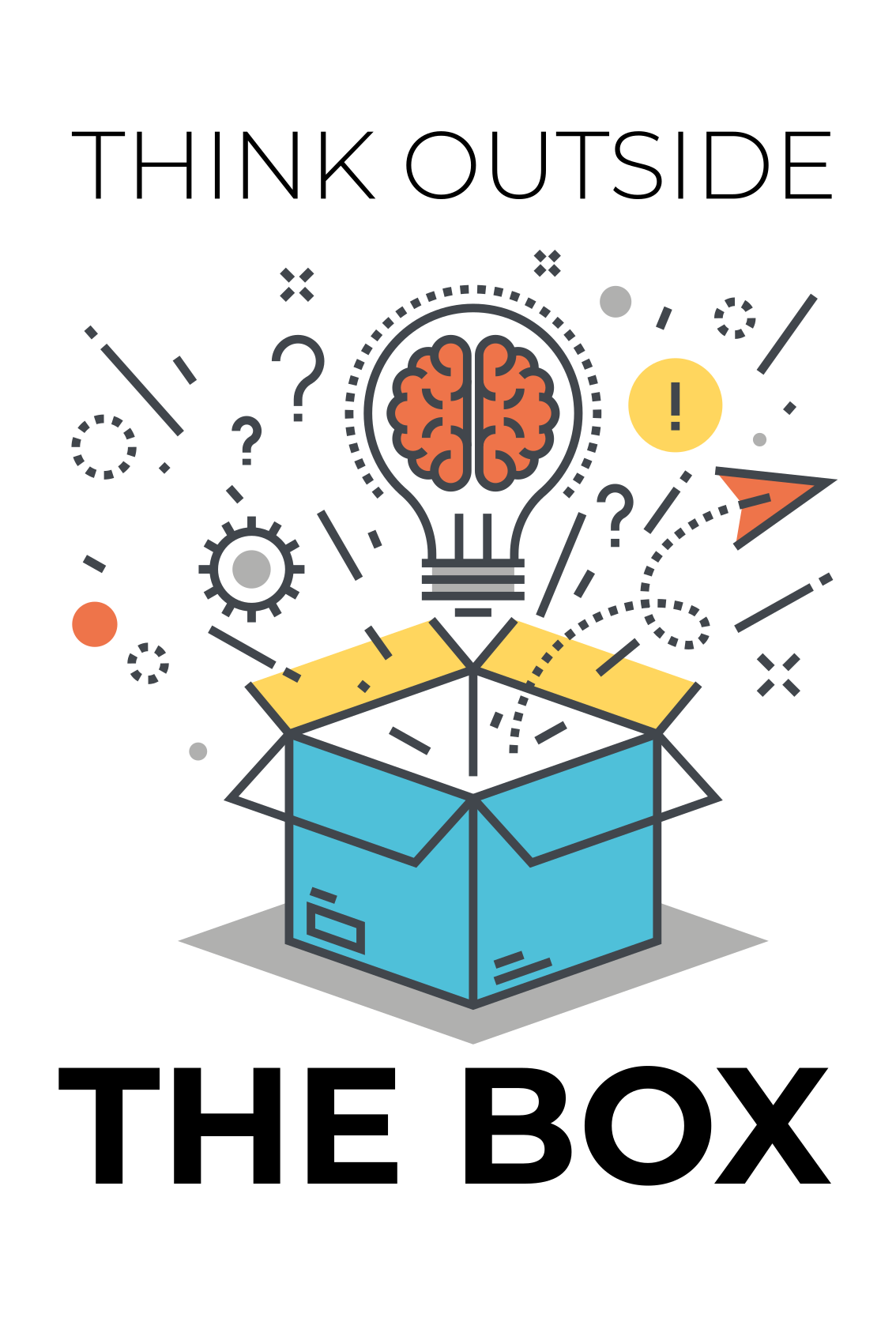 Kantoor poster denk buiten de gebaande paden - TenStickers