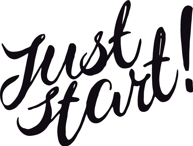 Kantoor poster gewoon beginnen - TenStickers