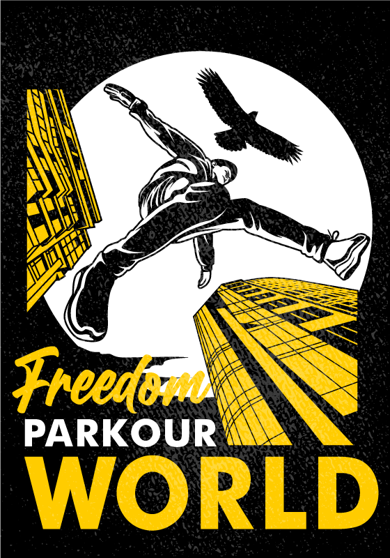 Poster tienerkamer parkour wereld - TenStickers