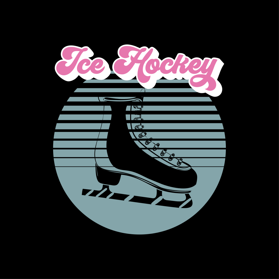 Poster tienerkamer ijshockeyschaatsen - TenStickers