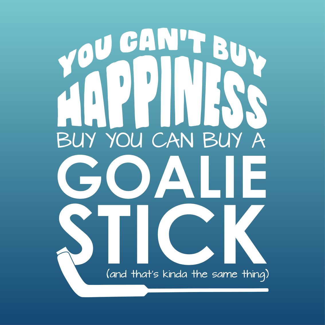 Poster tienerkamer geluk koop je niet ijshockey - TenStickers