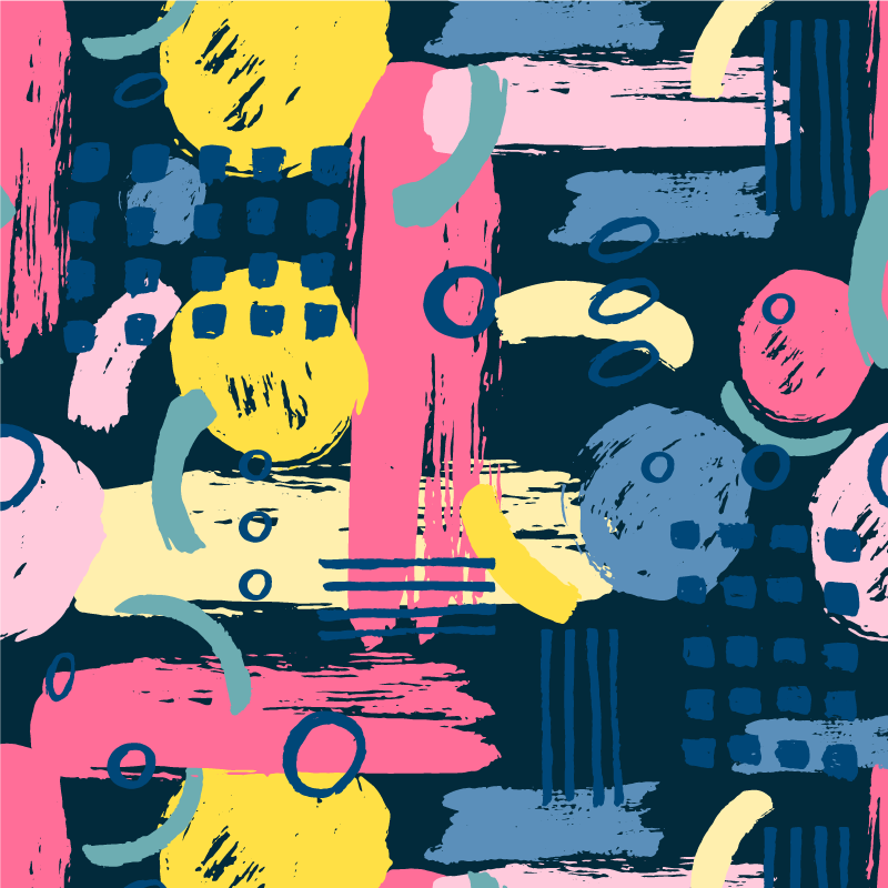 Mooie poster woonkamer abstracte kleuren - TenStickers
