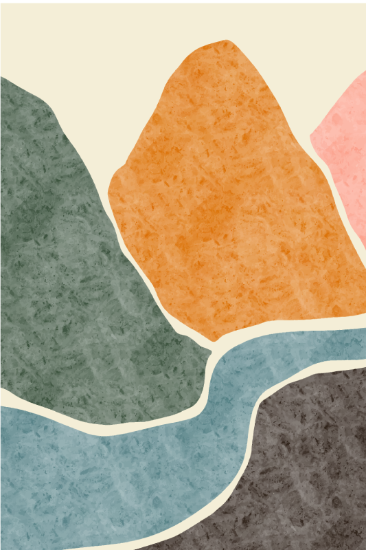 Mooie poster woonkamer moderne abstracte schilderkunst - TenStickers