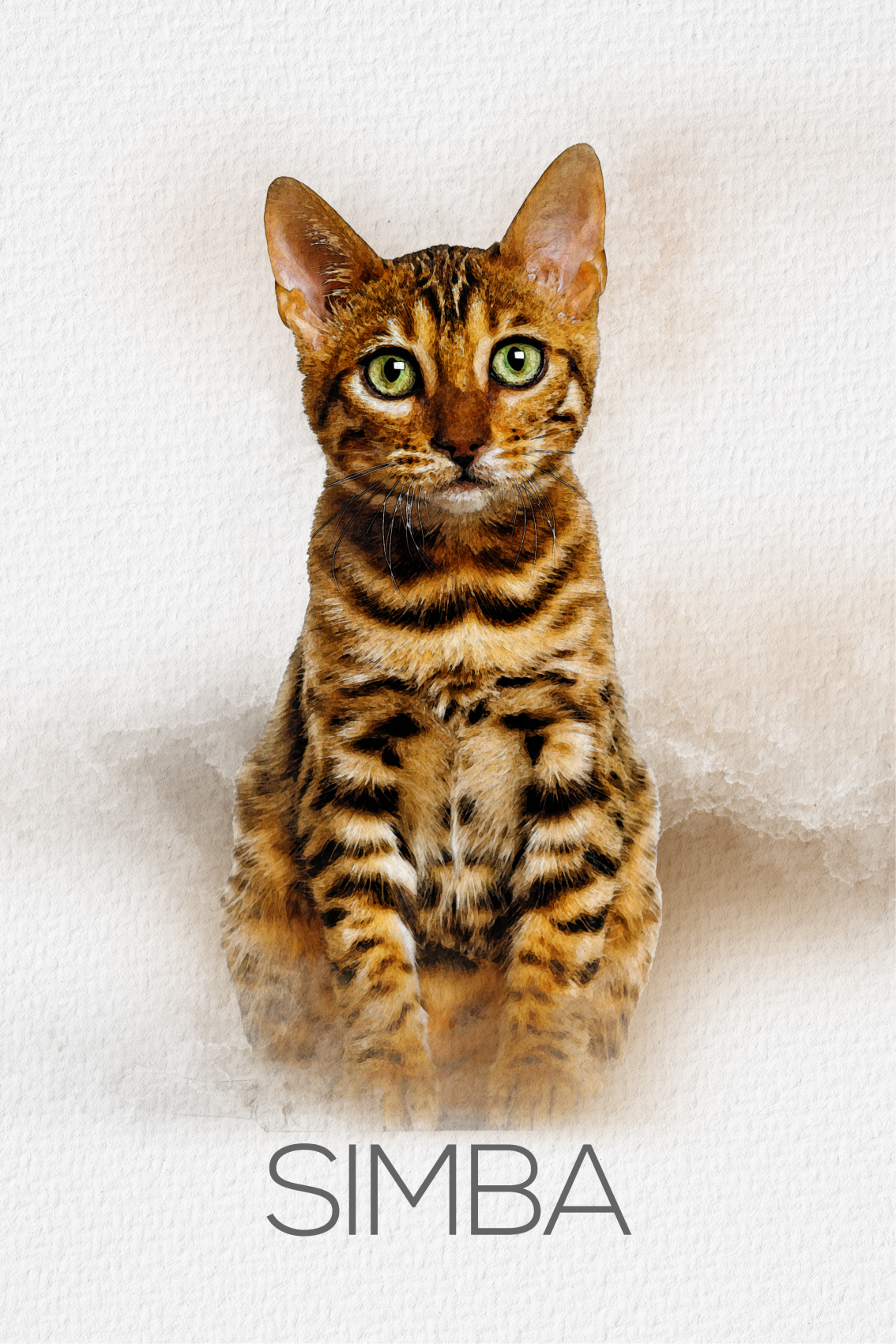 Mooie poster woonkamer huisdierportret - TenStickers