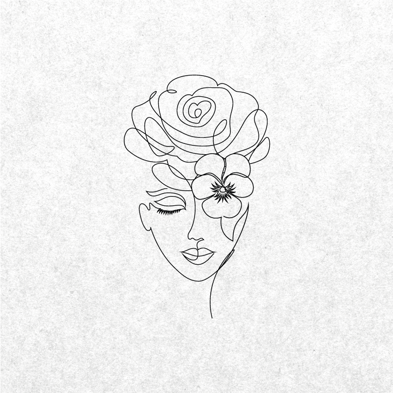 Mooie poster woonkamer minimalistische vrouw zonder gezicht - TenStickers