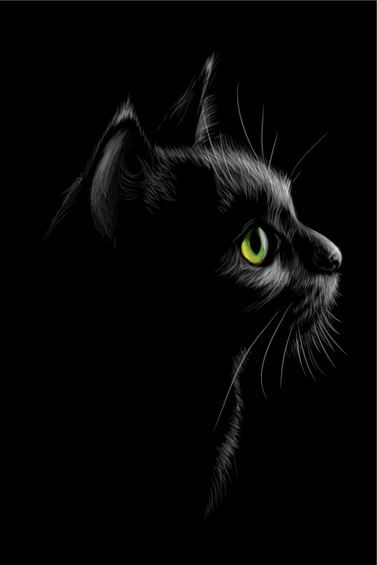 Mooie poster woonkamer gaten met groene ogen - TenStickers