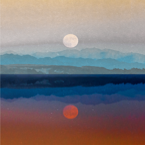 Mooie poster woonkamer ontwerp van een mooie maan - TenStickers