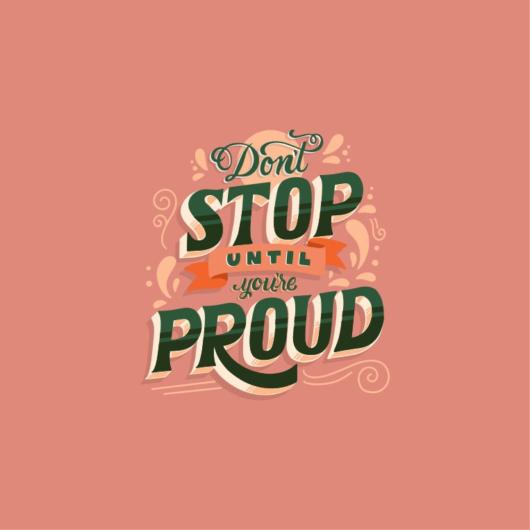 Mooie poster woonkamer quote trots - TenStickers
