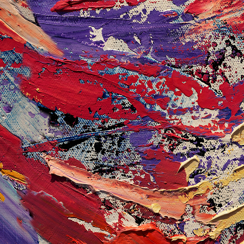 Mooie poster woonkamer splash kleuren schilderij - TenStickers