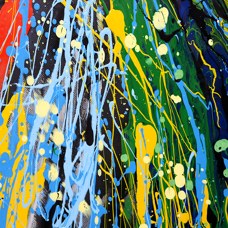 Mooie poster woonkamer art regenboog kleurenspetter - TenStickers