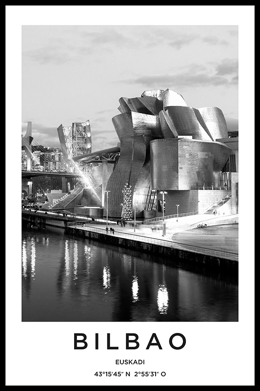 Mooie poster woonkamer bilbao foto - TenStickers