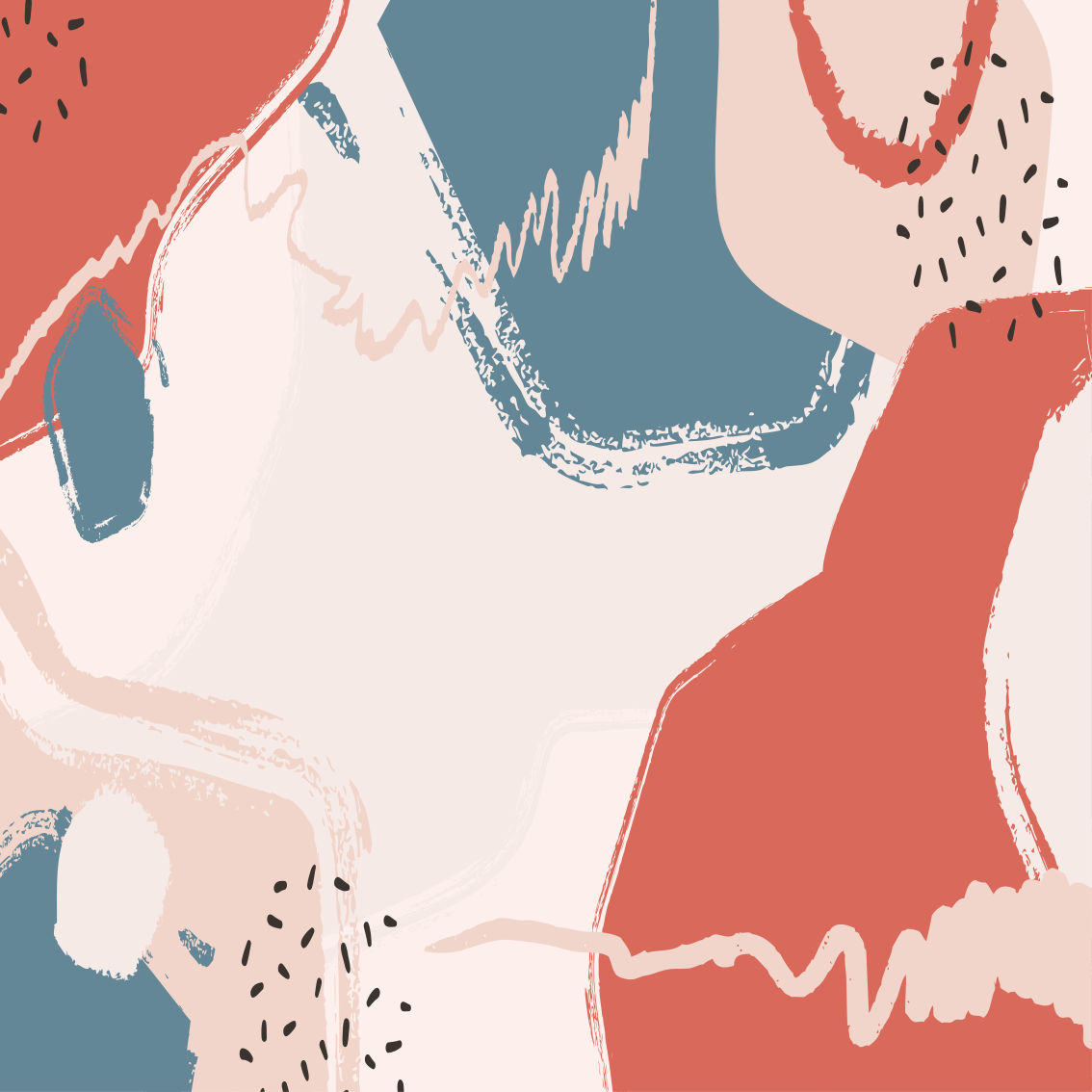 Mooie poster woonkamer abstracte wandkunst vormen - TenStickers