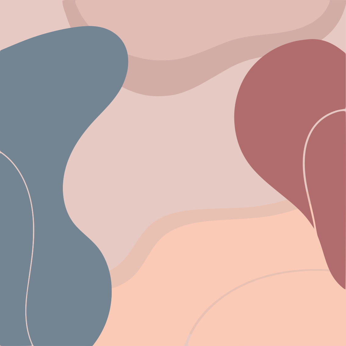 Mooie poster woonkamer zachte wandkunstkleuren - TenStickers