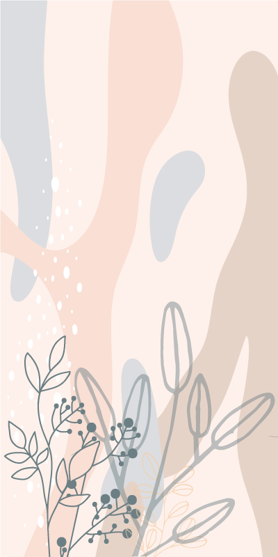 Bloemen en planten poster elegante bloemensilhouet - TenStickers