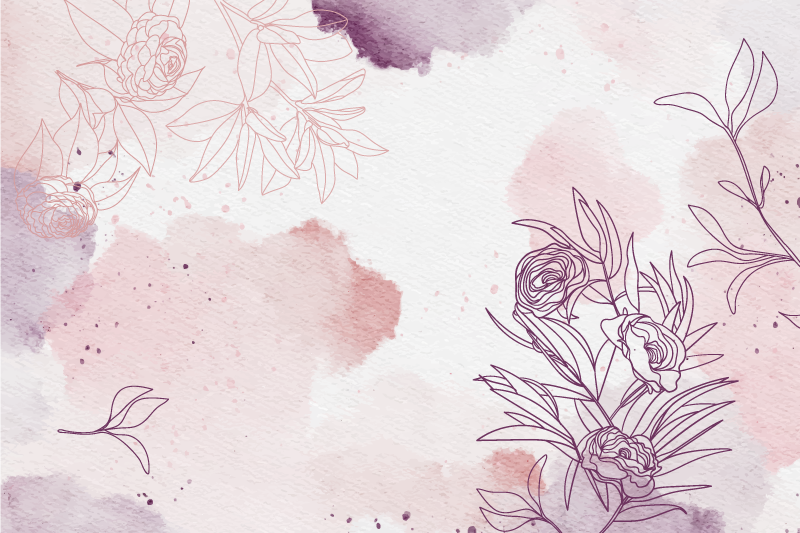 Bloemen en planten poster subtiele pastel bloemen - TenStickers