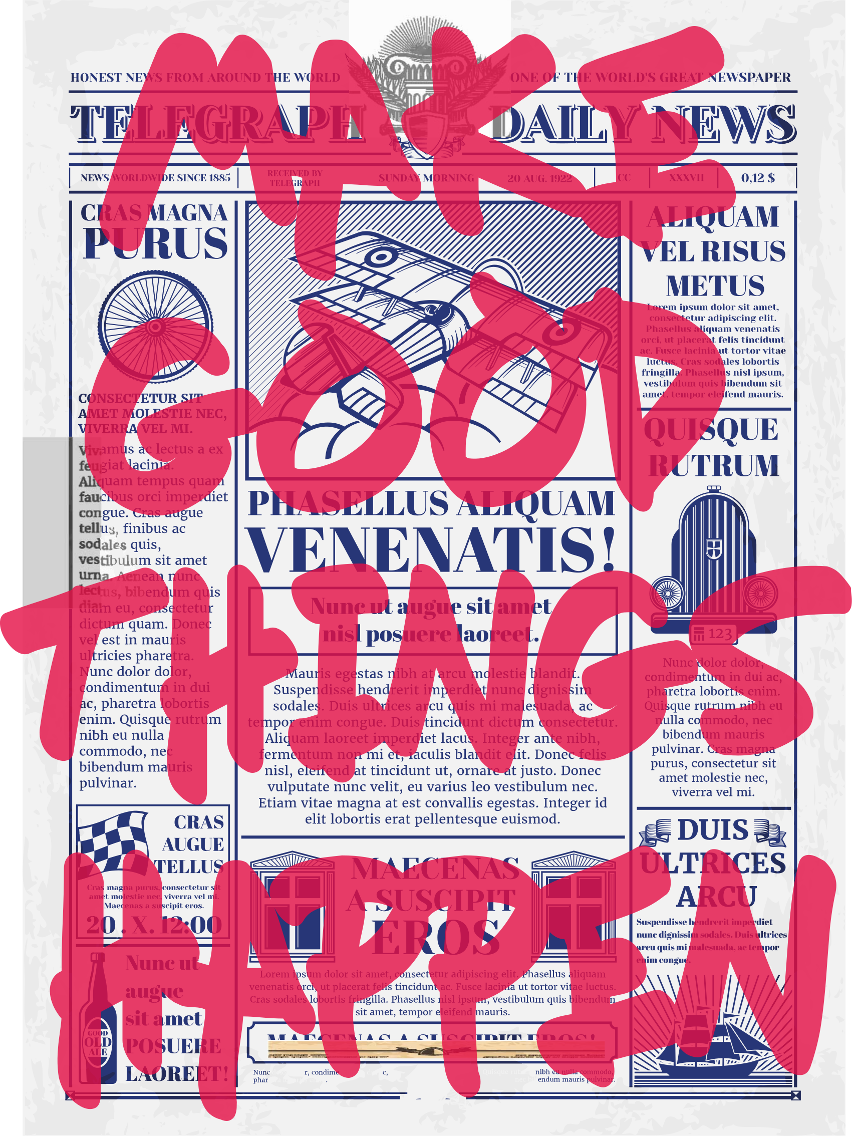 Poster met tekst maak goede dingen retro ontwerp - TenStickers