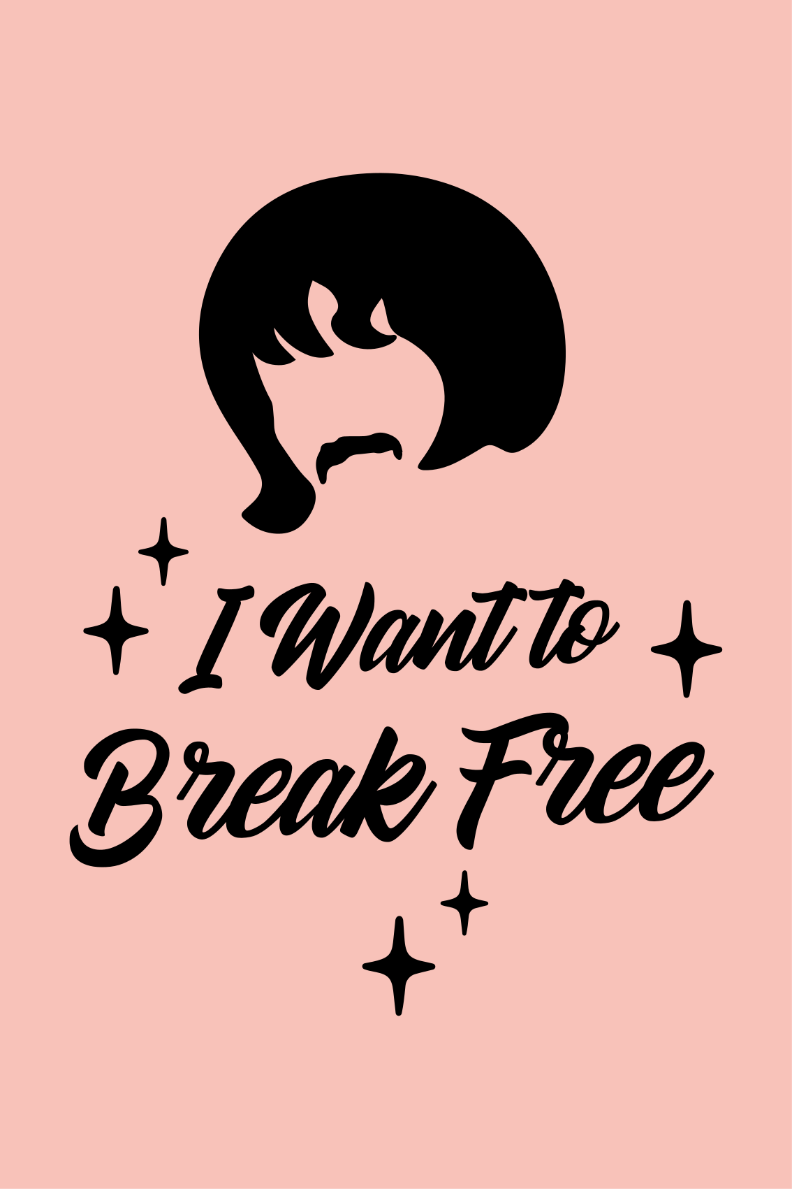 Poster met tekst iconische zins inspiratie - TenStickers