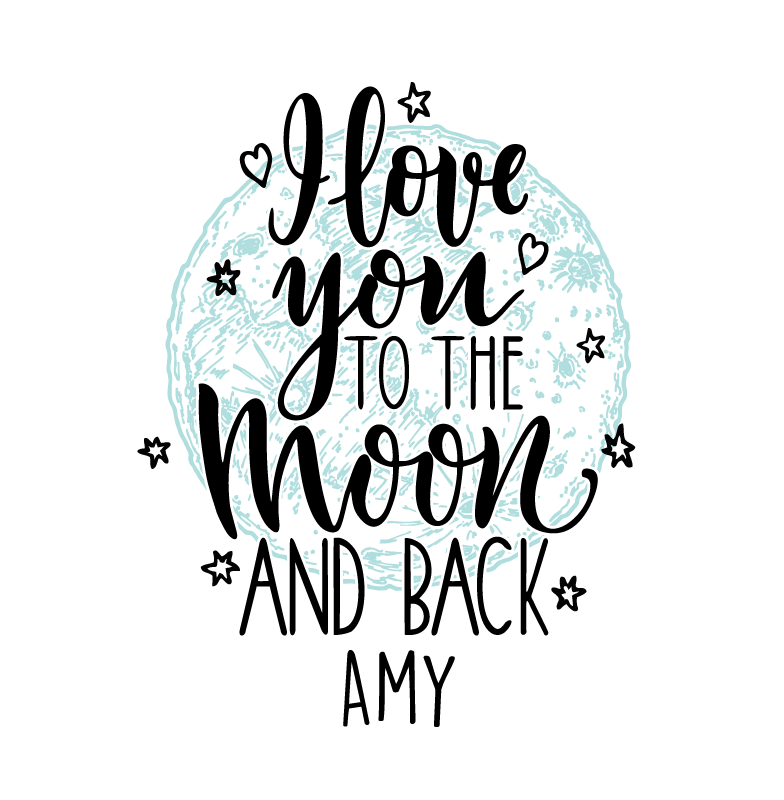 Feestdagen en evenementen poster i love you maan - TenStickers