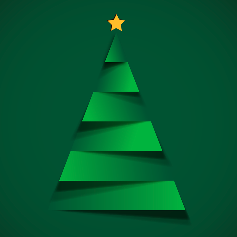 Poster kerstmis moderne kerstboom - TenStickers